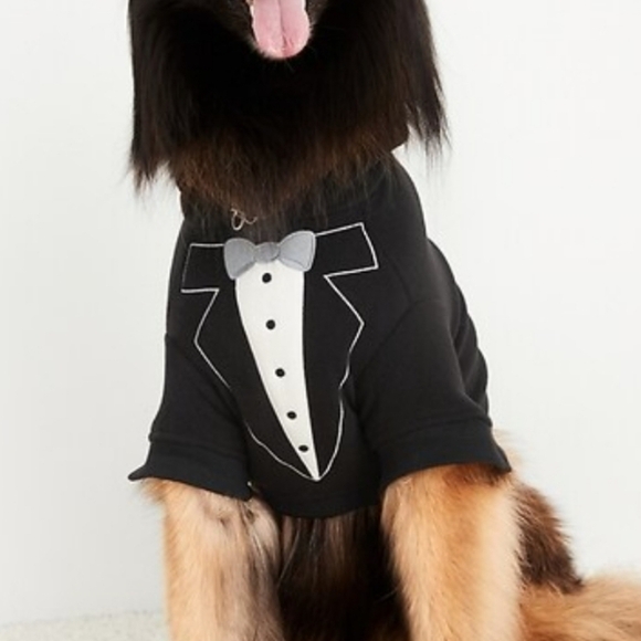 Old Navy Microfleece Critter Sweater Hoodie New Year's Tuxedo L - Picture 10 of 10